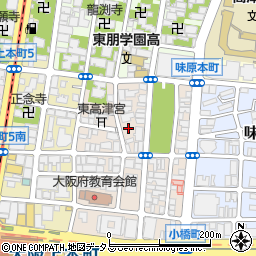 大阪府大阪市天王寺区東高津町周辺の地図