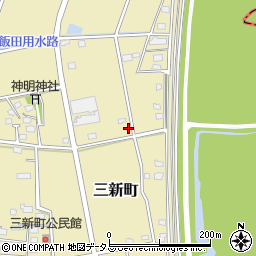 静岡県浜松市中央区三新町45周辺の地図
