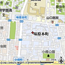 大阪府大阪市天王寺区味原本町周辺の地図