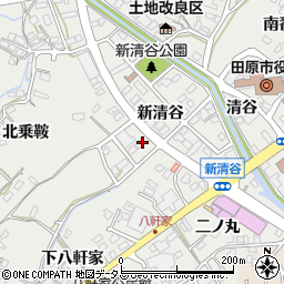 愛知県田原市田原町新清谷80-2周辺の地図