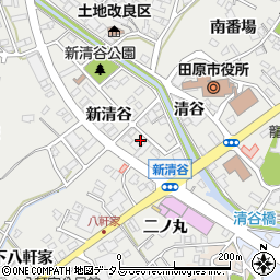 愛知県田原市田原町新清谷97周辺の地図