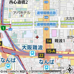 ワイズキャビン大阪難波周辺の地図