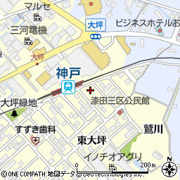 愛知県田原市神戸町新大坪219周辺の地図