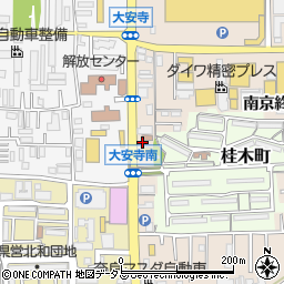 奈良自動車学校大安寺給油所周辺の地図