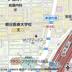 岡山国際交流センター　イベントホール周辺の地図