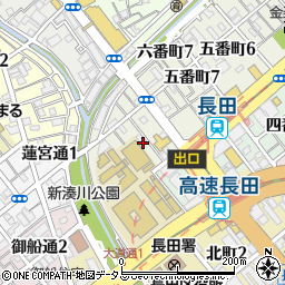 神戸市立　高速長田駅前自転車駐車場周辺の地図