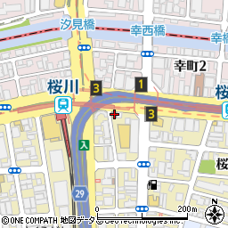 松屋桜川店周辺の地図