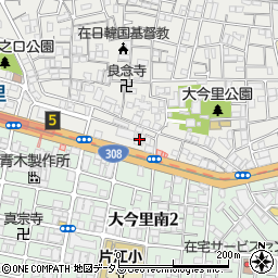 尼崎信用金庫今里支店周辺の地図