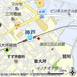 愛知県田原市神戸町新大坪219-5周辺の地図
