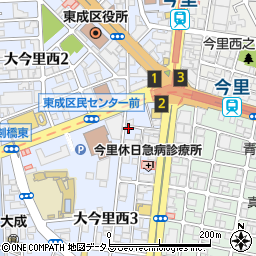 大阪饅福堂周辺の地図