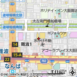 肉と鮮魚 日本酒バル 夜一 YOICHI 難波店周辺の地図