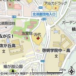 兵庫県神戸市須磨区多井畑渋人谷上周辺の地図