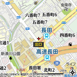 たこやき風風 長田店周辺の地図