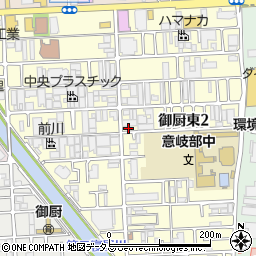 大阪府東大阪市御厨東周辺の地図