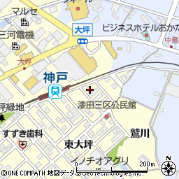 愛知県田原市神戸町新大坪231周辺の地図