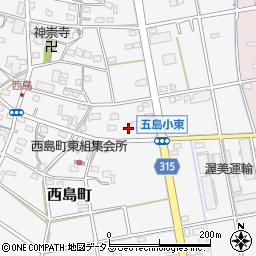 静岡県浜松市中央区西島町517周辺の地図