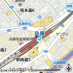 吉野家 ＪＲ兵庫駅店周辺の地図