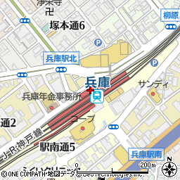 吉野家 ＪＲ兵庫駅店周辺の地図