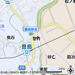愛知県田原市豊島町惣作周辺の地図