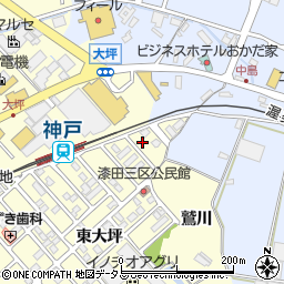 愛知県田原市神戸町新大坪241周辺の地図