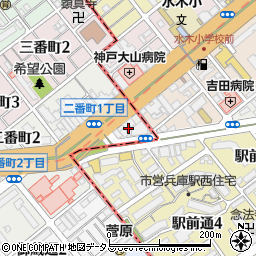 丸井産業　神戸営業所周辺の地図