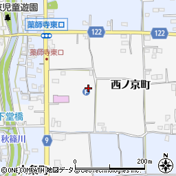 〒630-8042 奈良県奈良市西ノ京町の地図