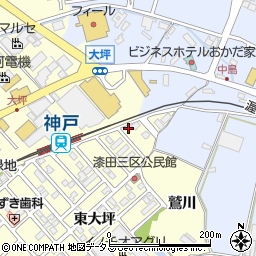 愛知県田原市神戸町新大坪239周辺の地図