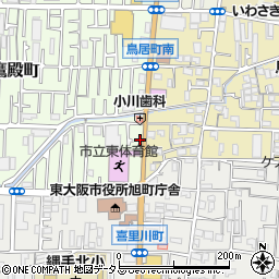 大阪府東大阪市鷹殿町1-38周辺の地図