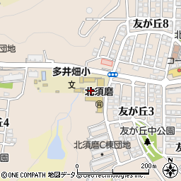神戸市立多井畑小学校周辺の地図