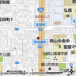 岡山県岡山市北区富田町2丁目11周辺の地図