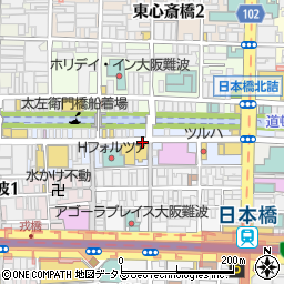 大阪府大阪市中央区道頓堀周辺の地図