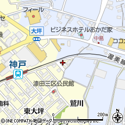 愛知県田原市神戸町新大坪253周辺の地図