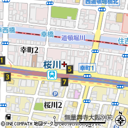 朝日ソーラー株式会社　大阪難波支店周辺の地図