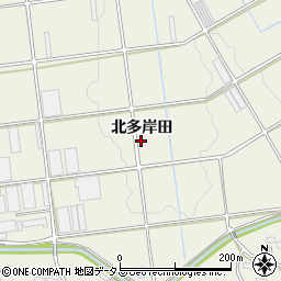 愛知県豊橋市伊古部町北多岸田周辺の地図
