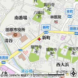 愛知県田原市田原町新町60-4周辺の地図
