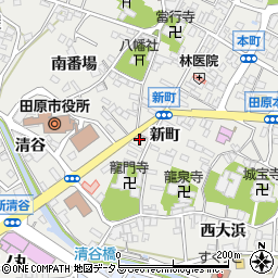 愛知県田原市田原町新町60周辺の地図