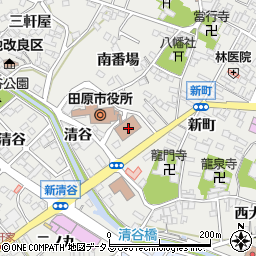田原市役所　下水道課・経営係周辺の地図