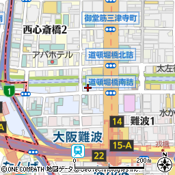 一牛 難波 道頓堀店周辺の地図