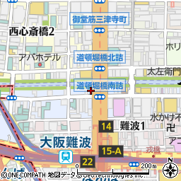 吉野家 御堂筋難波店周辺の地図