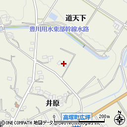 愛知県豊橋市高塚町道天下周辺の地図
