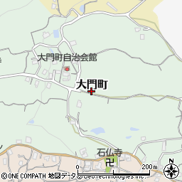 奈良県生駒市大門町周辺の地図