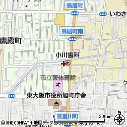 大阪府東大阪市鷹殿町1-34周辺の地図