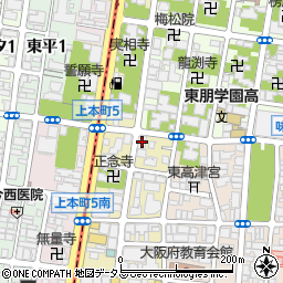 鍵の出張救急車大阪市天王寺区上本町営業所２４時間受付センター周辺の地図