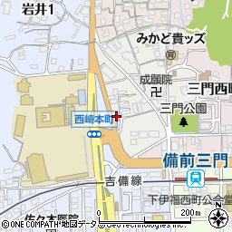 岡山県岡山市北区葵町2-10周辺の地図