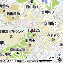 エイジス池田寺町周辺の地図