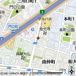 兵庫県神戸市兵庫区西仲町周辺の地図