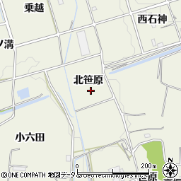 愛知県豊橋市高塚町北笹原周辺の地図