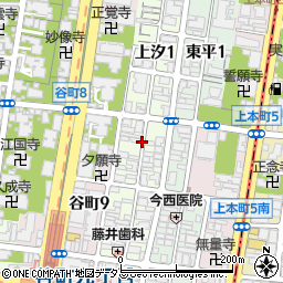 大阪府大阪市中央区上汐周辺の地図