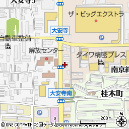 大和信用金庫大安寺支店周辺の地図