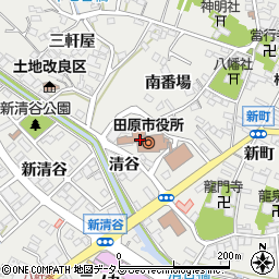 田原市役所監査委員　事務局周辺の地図